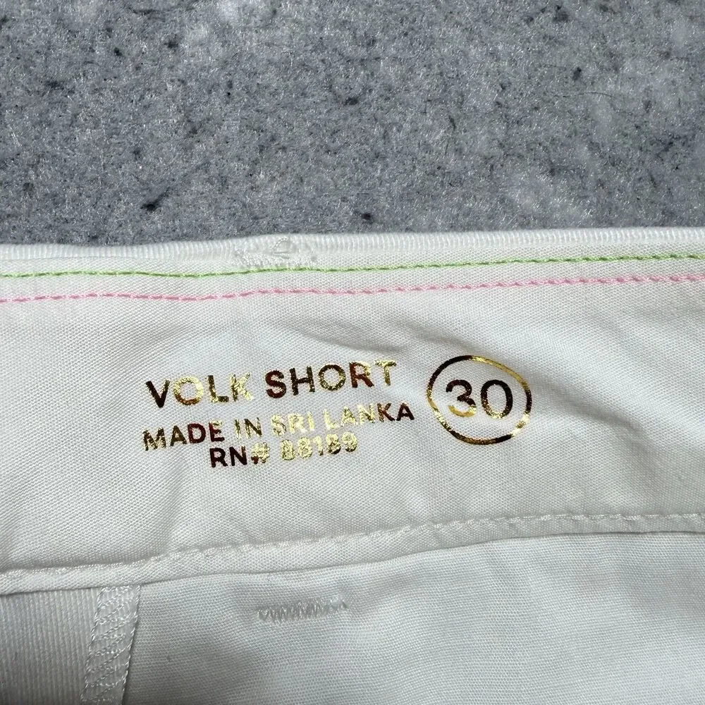 Lilly Pulitzer Volk Shorts Men’s 30 White Resort Chino 9